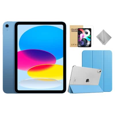 Apple 11 inch iPad A16 chip with Wi Fi 256GB With Case Bundle Blue