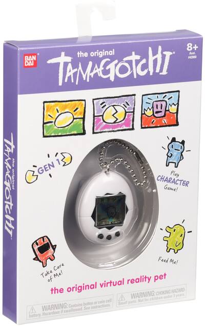 Bandai America Original Tamagotchi, White with Black Collectibles