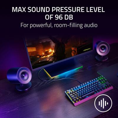 Razer Nommo V2 X Full Range 2.0 PC Gaming Speakers (2 Piece) Black