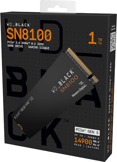 WD BLACK SN8100 1TB Non Heatsink Internal SSD Gen 5x4 NVMe