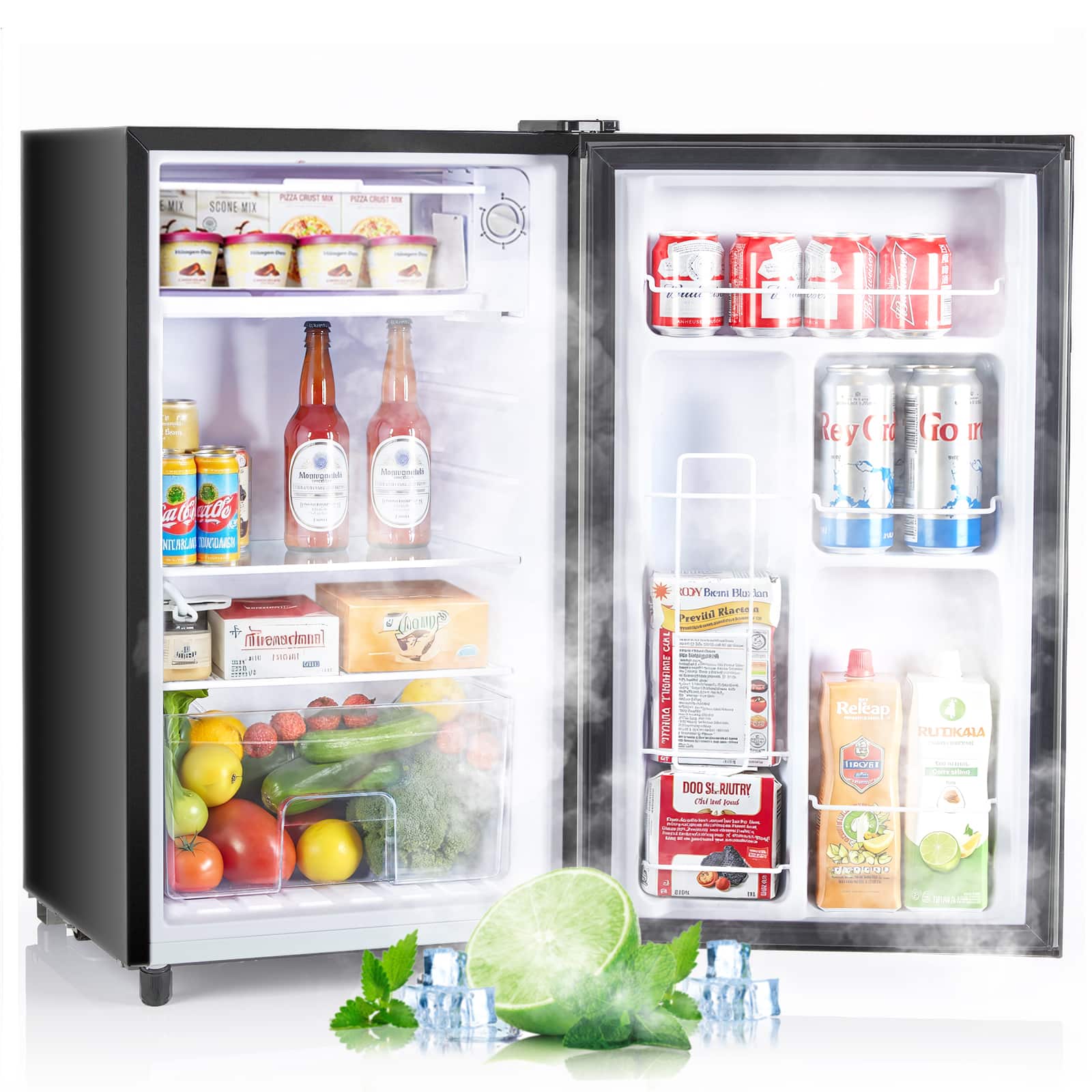Sweet Compact Mini Fridge with Freezer, 3.2 Cu.Ft Small