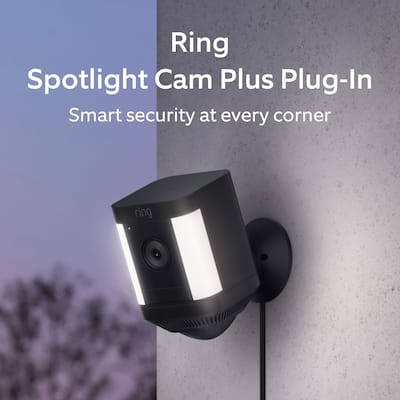 Ring Spotlight Cam Plus Outdoor/Indoor 1080p Plug In Surveillance