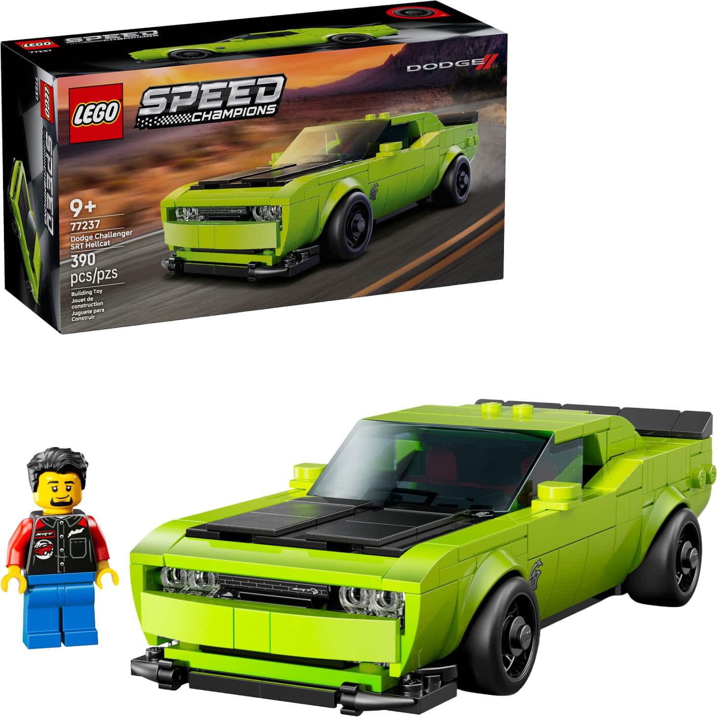 LEGO Speed Champions Dodge Challenger SRT Hellcat Sports Car Toy