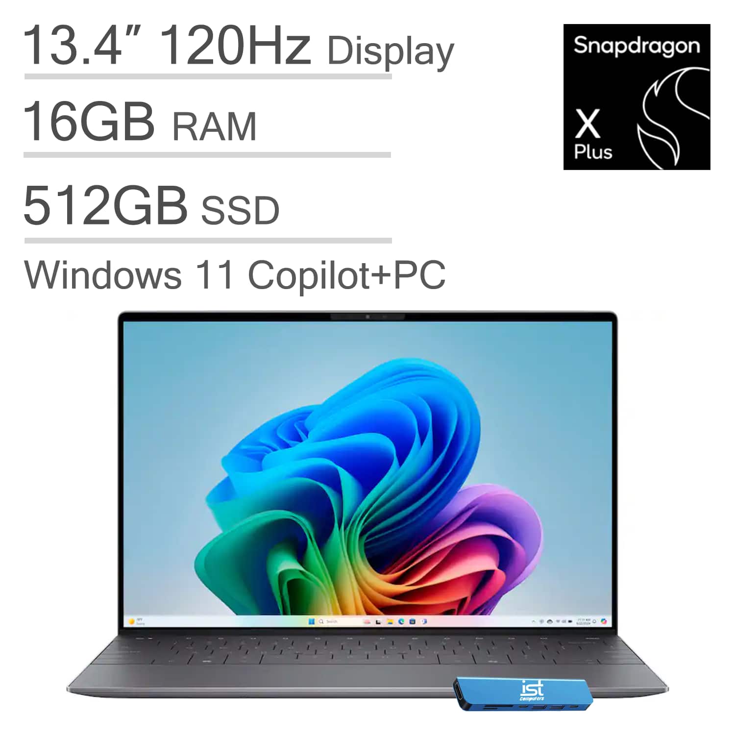Dell XPS 13 9345 Laptop 13.4 (Qualcomm Snapdragon X Plus, 16GB