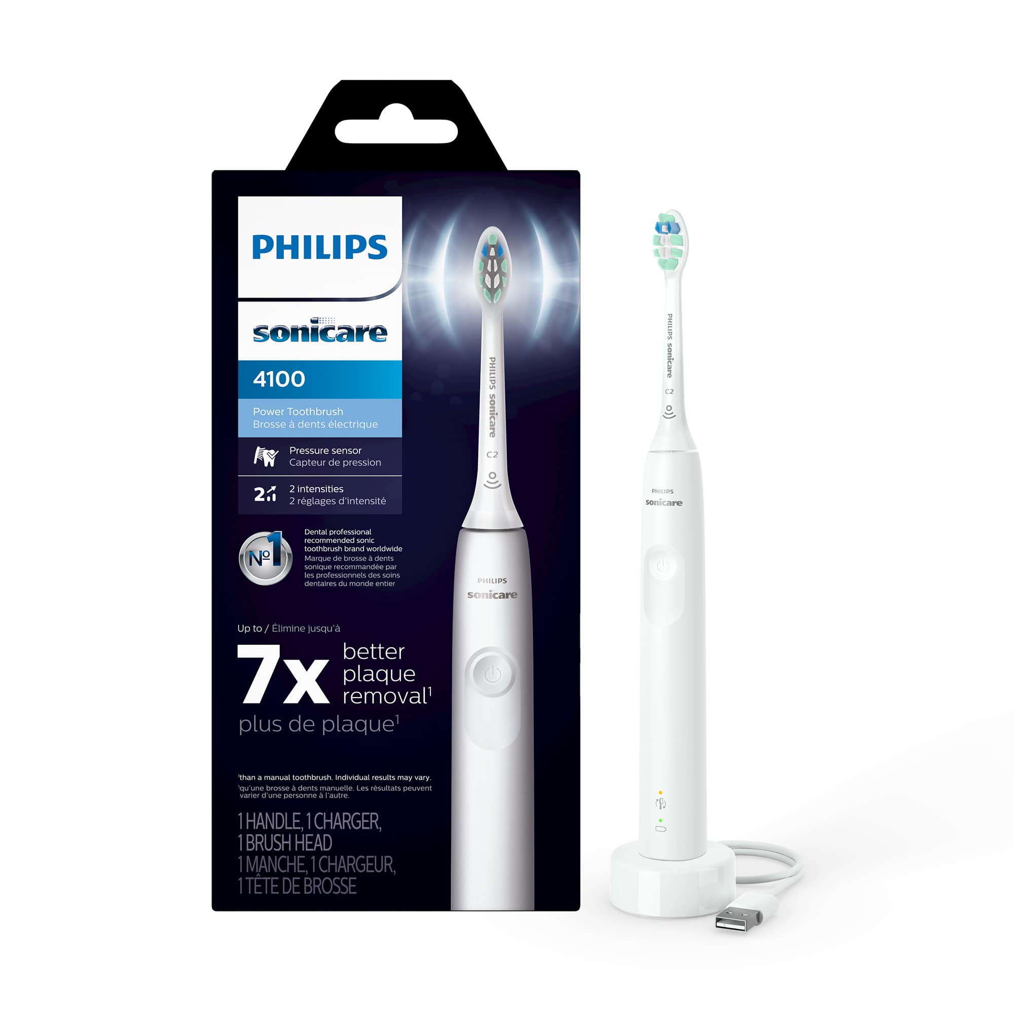 Philips Sonicare 4100 Power Toothbrush Black HX3681/24 - Best Buy