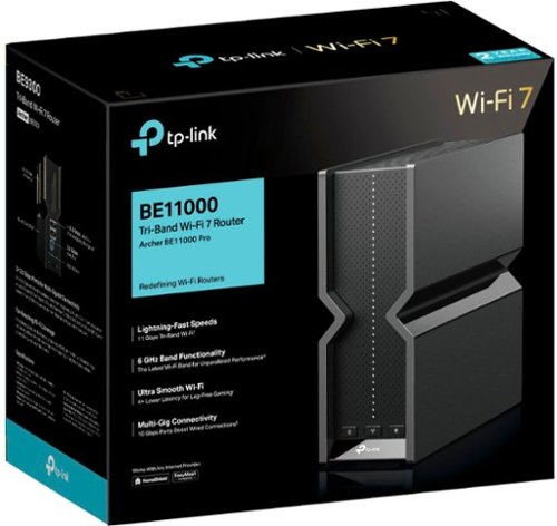 TP Link Archer BE11000 Tri Band Wi Fi 7 Router Black Archer