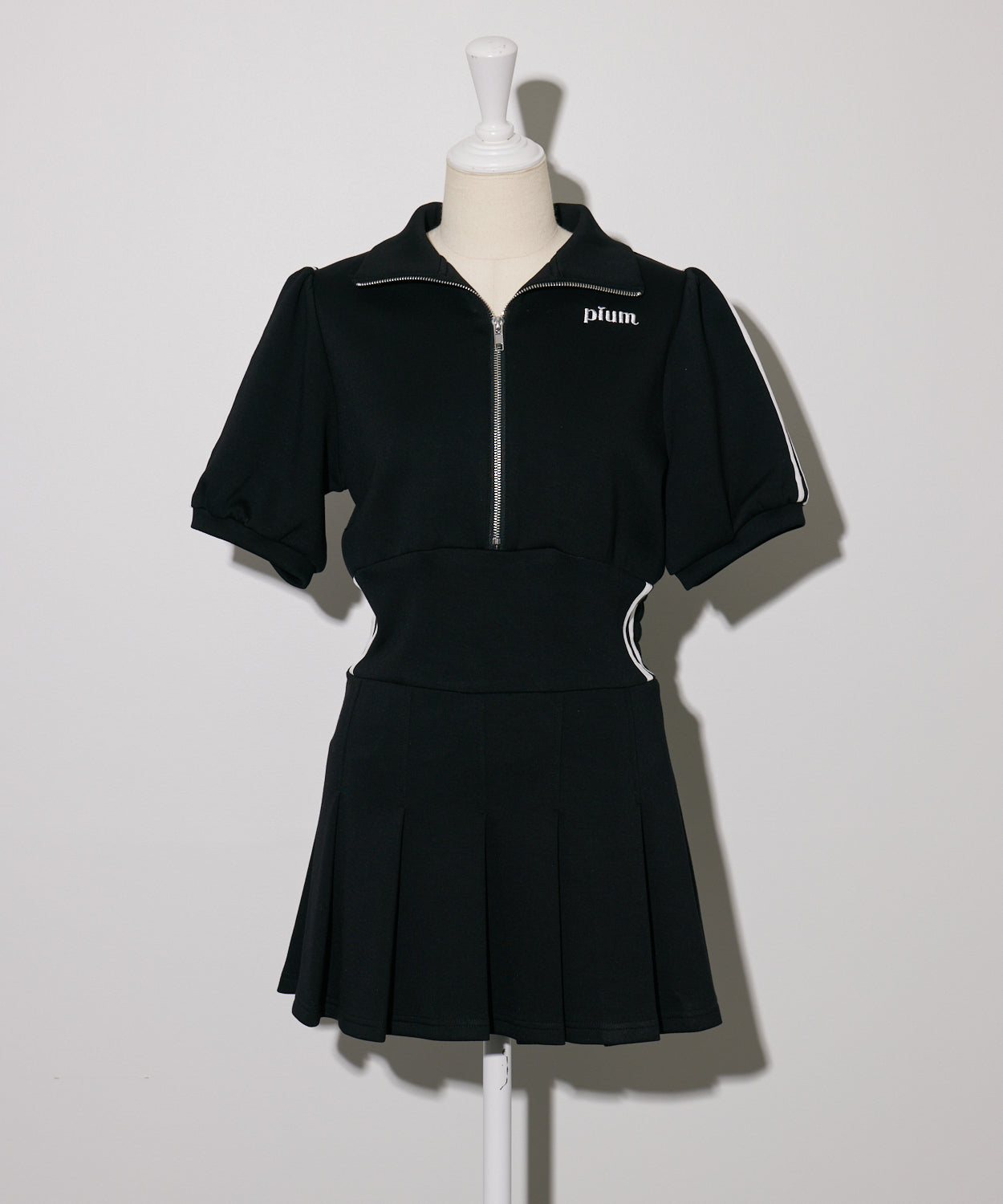 ダブルラインジャージミニワンピース – pium