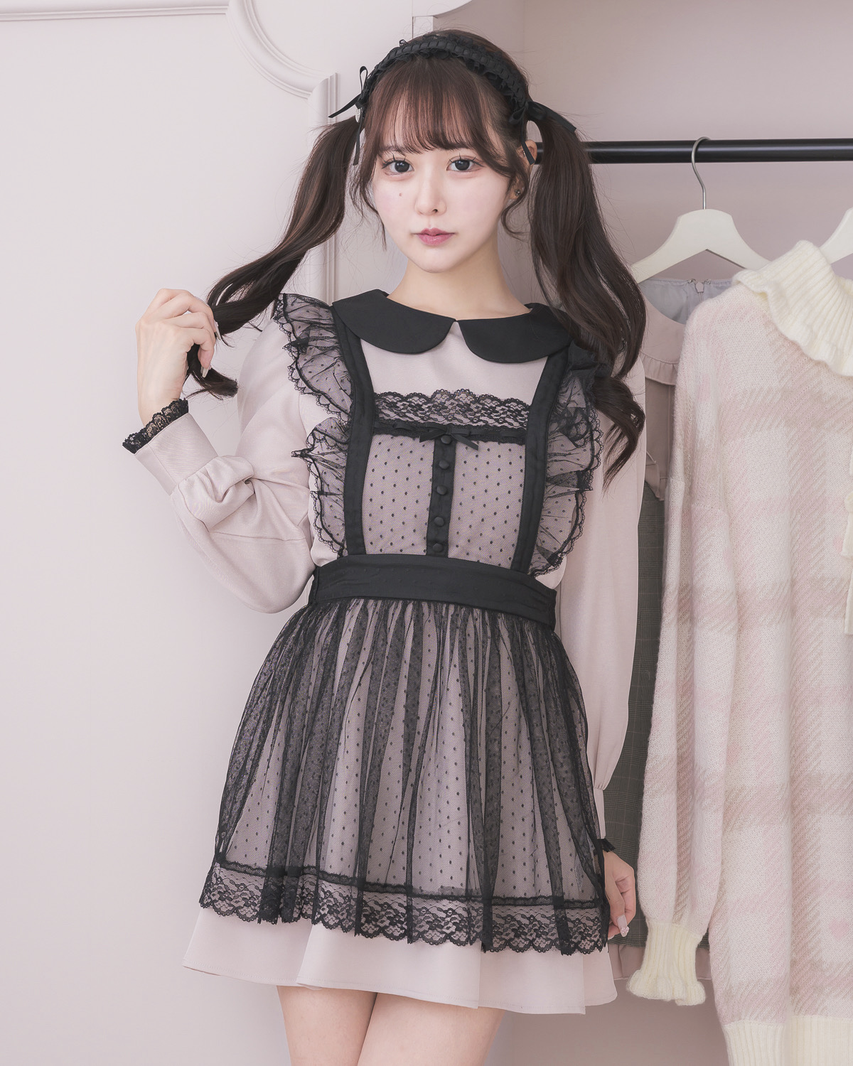 チュールエプロン付きドーリーワンピース – pium