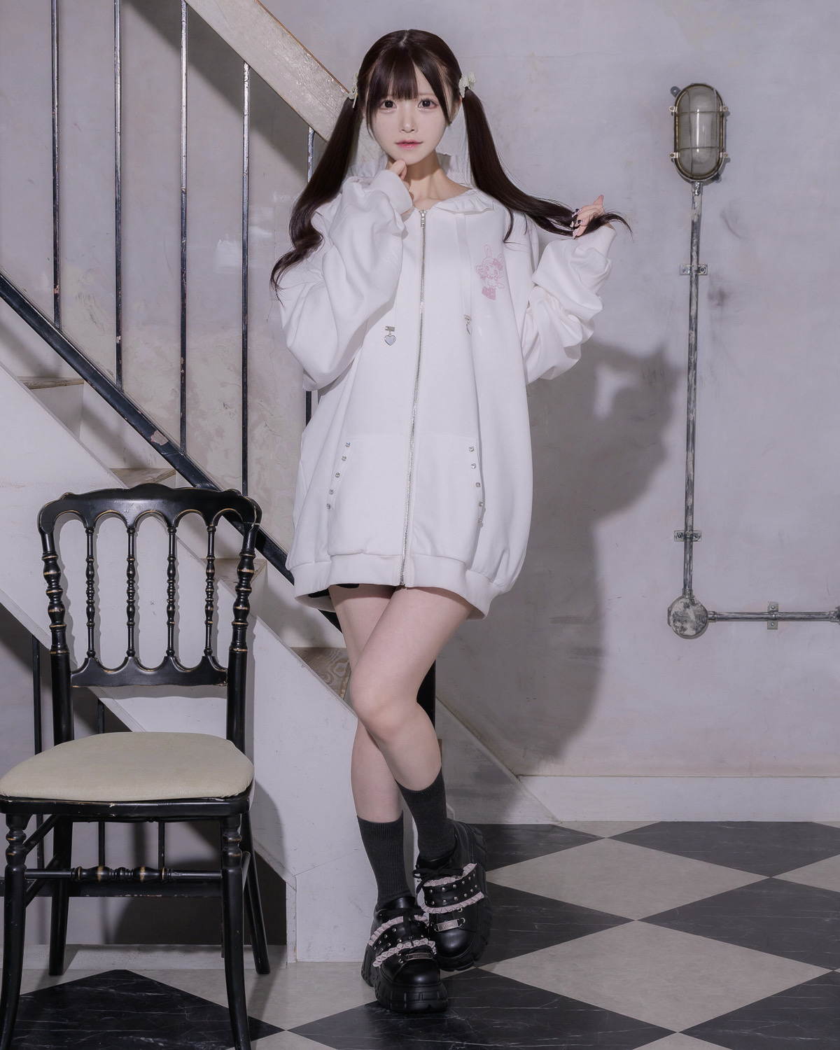 pium×Mezzo Piano ベリエちゃんハートケーキパーカー