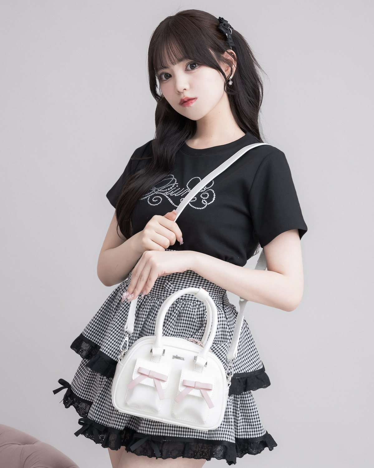 リボンポケットエナメルミニボストンバッグ – pium