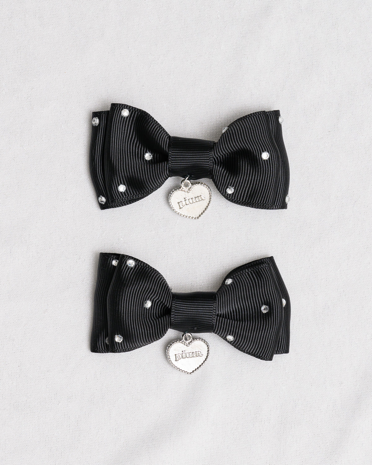ビジューリボンヘアクリップセット – pium