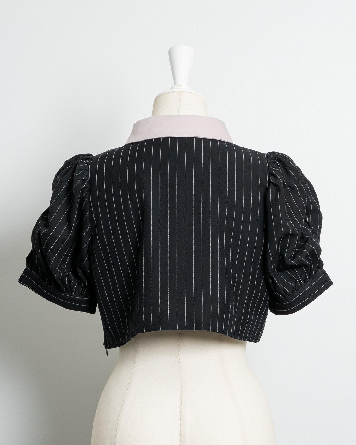 pium ネクタイ付きスクエアフリルトップス ブラックチェック ネクタイ