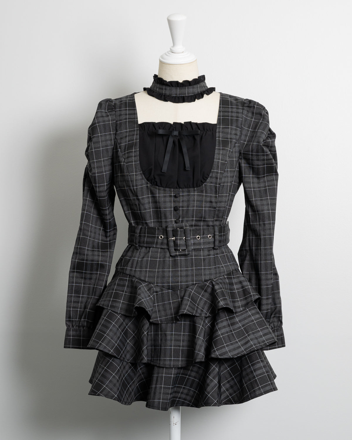 チョーカーフリルティアードワンピース – pium