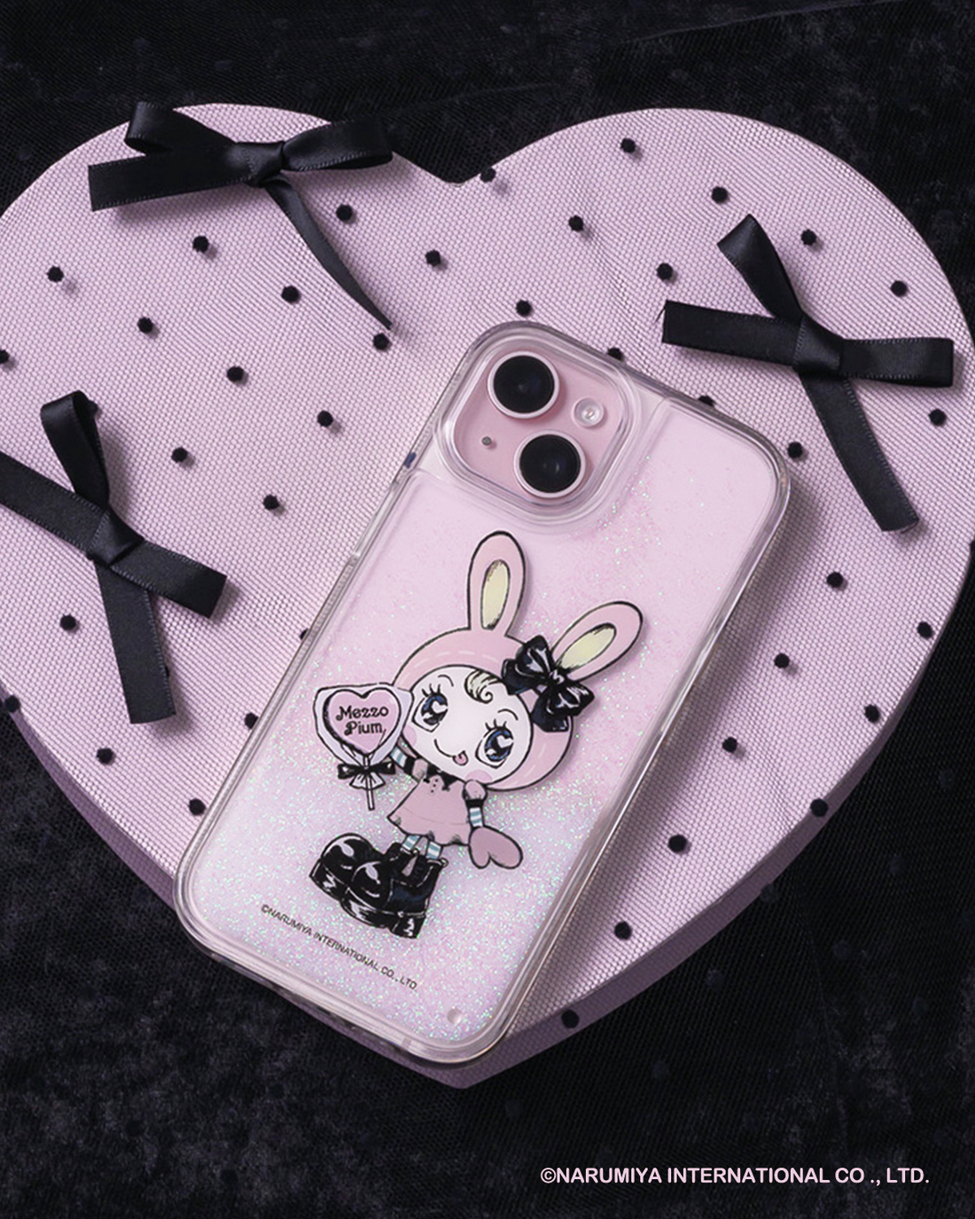 pium×Mezzo Piano ベリエちゃんグリッターiPhoneケース