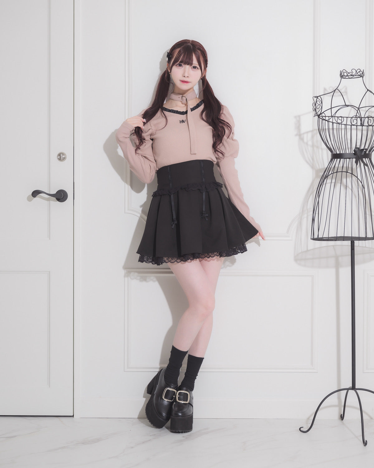 チョーカーベルトフリルカットソー – pium