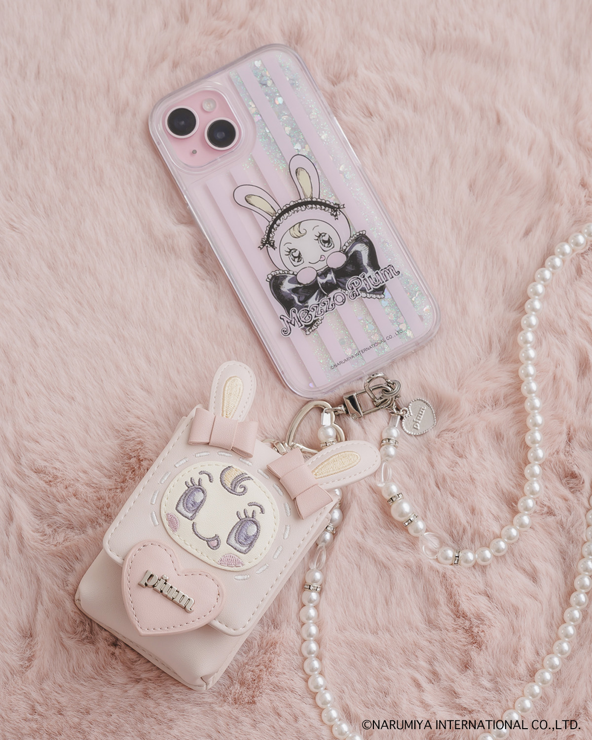 pium×Mezzo Piano リボンベリエちゃんiPhoneケース