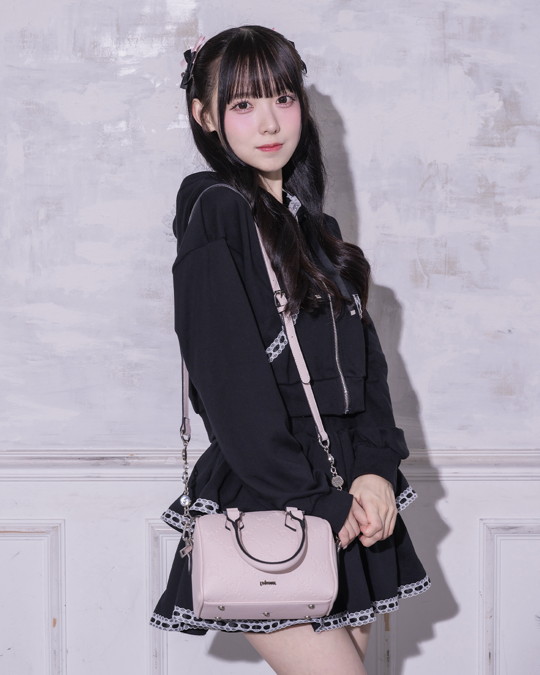 piumモノグラムミニボストンバッグ