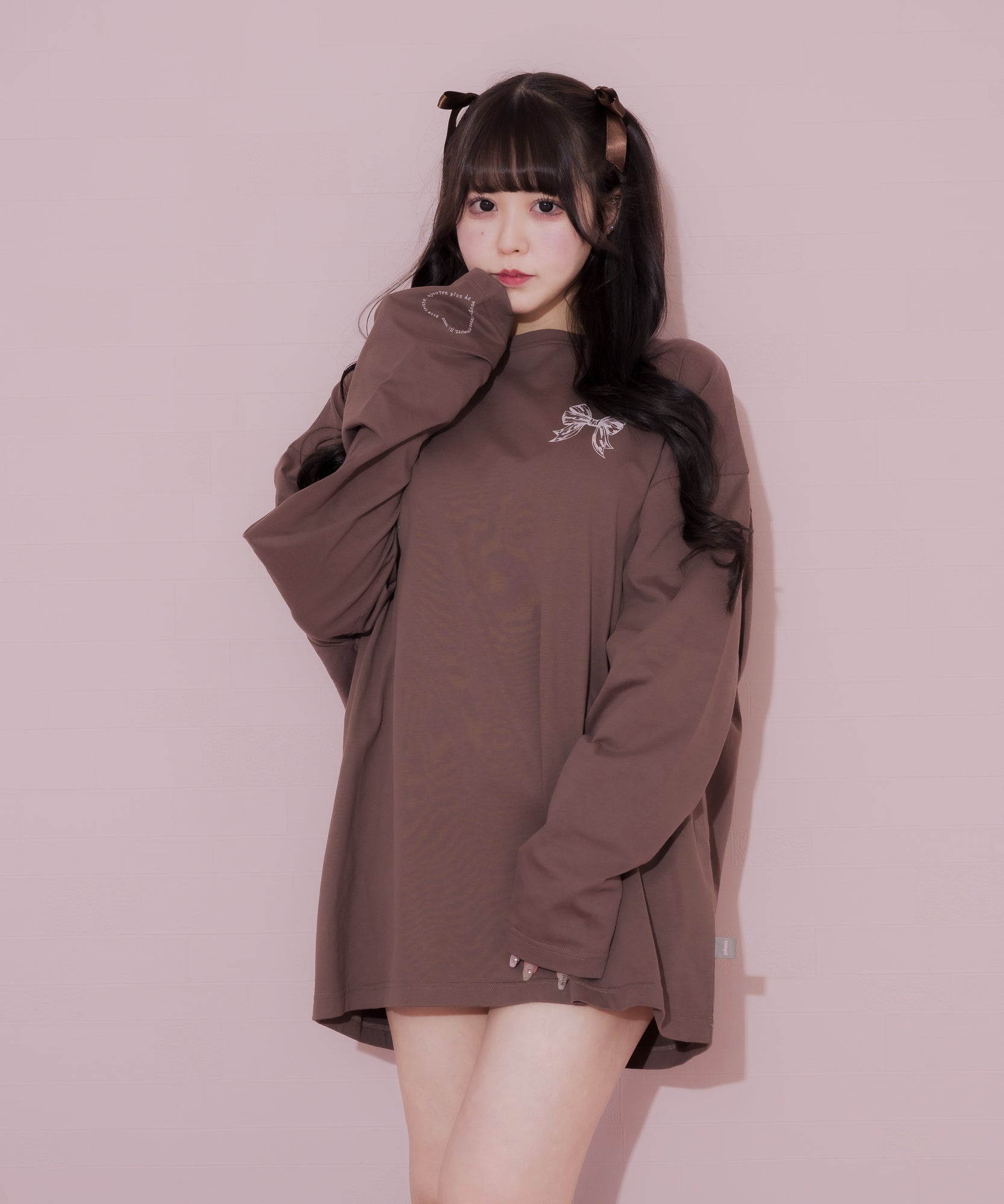 pium melty cake オーバーサイズロングTシャツ