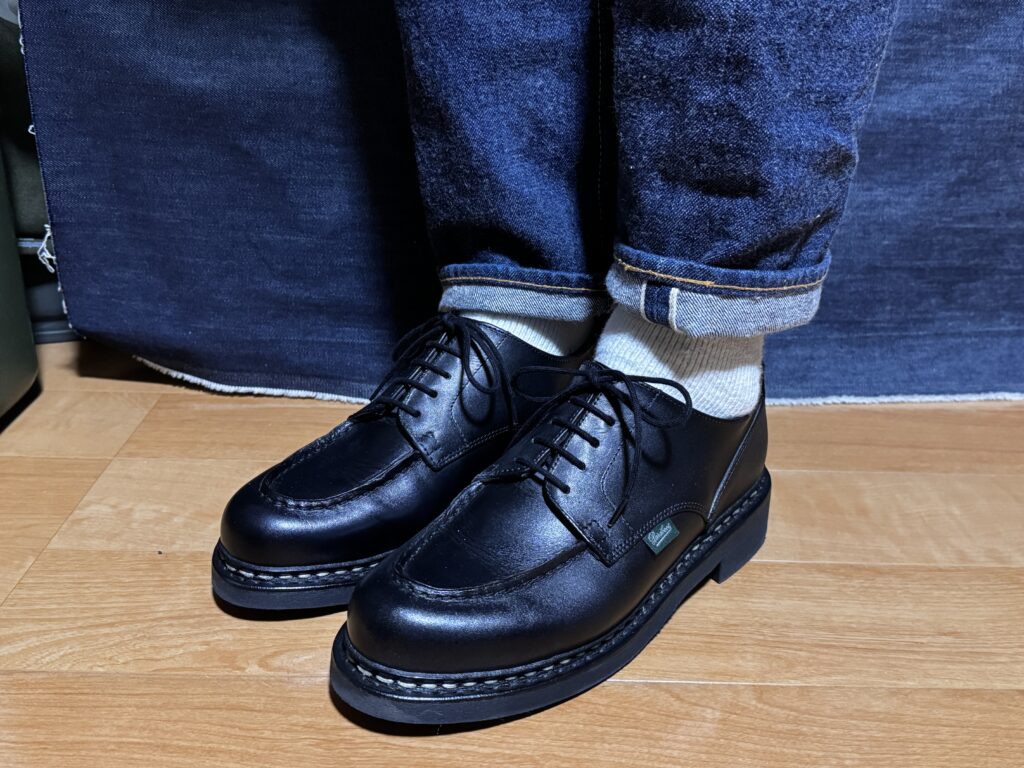 パラブーツ シャンボードの馴染むまでを実測レビュー。新品・5回・10回