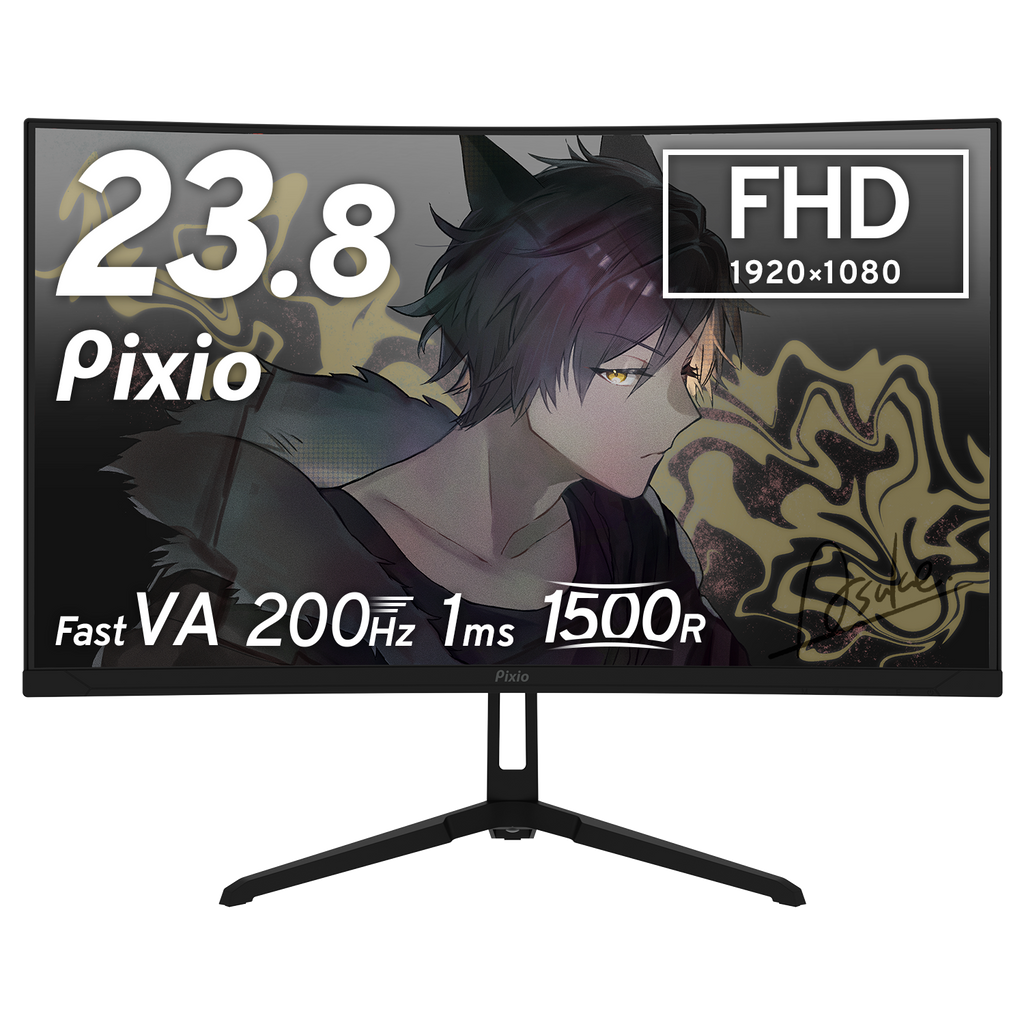 PXC248WAVE / ブラック | 23.8インチ 200Hz FHD FastVA 湾曲