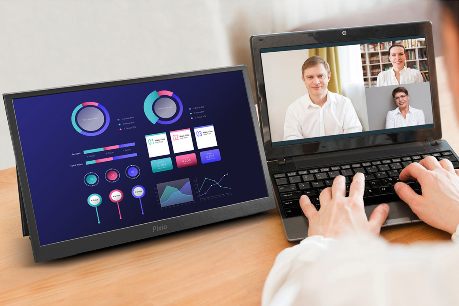 PX160WAVEW / ホワイト | 15.6インチ 60Hz FHD IPSゲーミングモニター