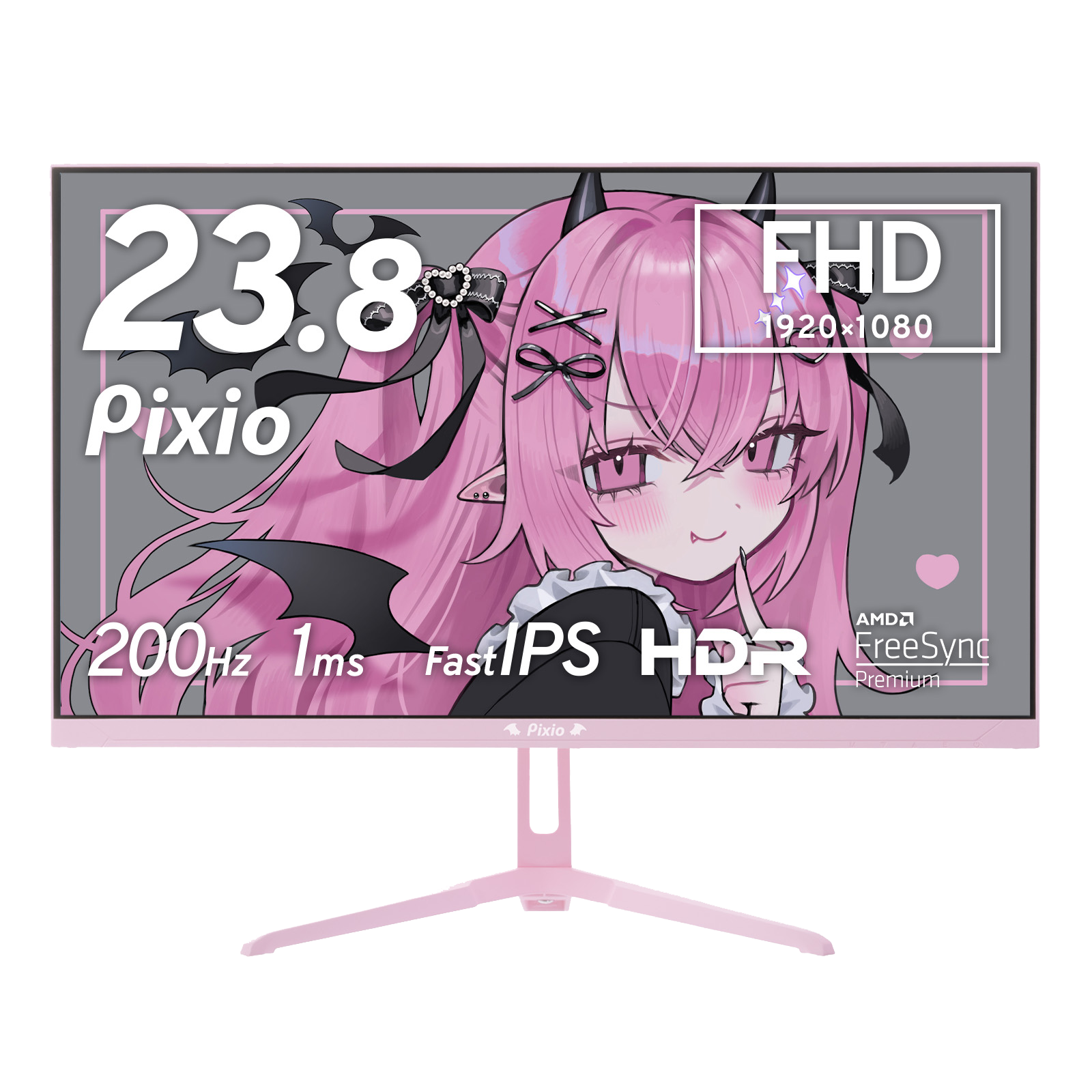 PX248WAVEKDV / パステルピンク デビル | 23.8インチ 200Hz FHD