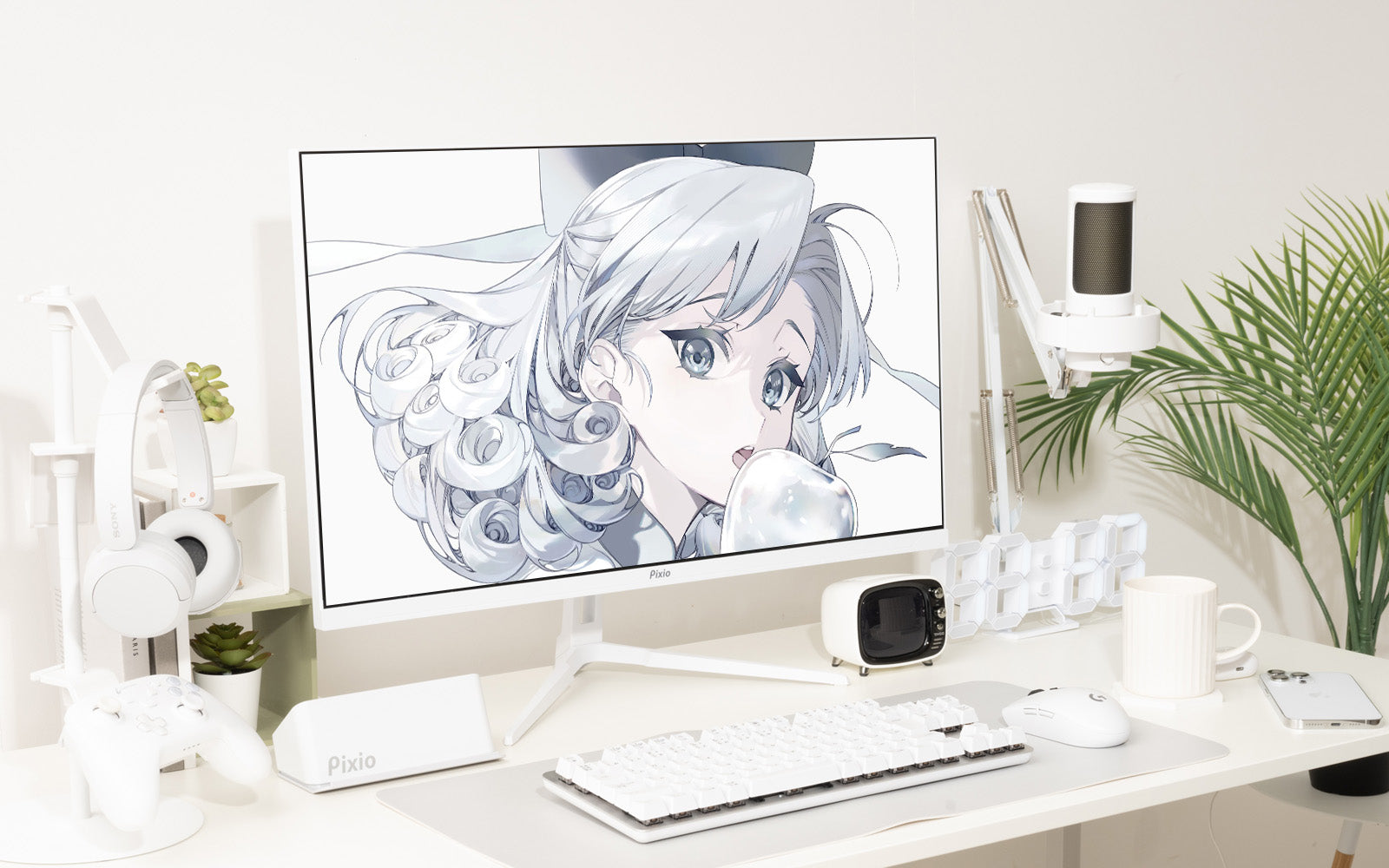 大好評のホワイトカラーモデル新作。27型180Hz／WQHD対応のIPSパネル