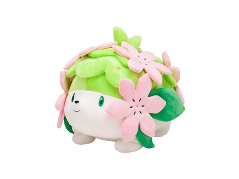 シェイミの1.5倍サイズのもっちりしたぬいぐるみ登場。ポケセン20周年