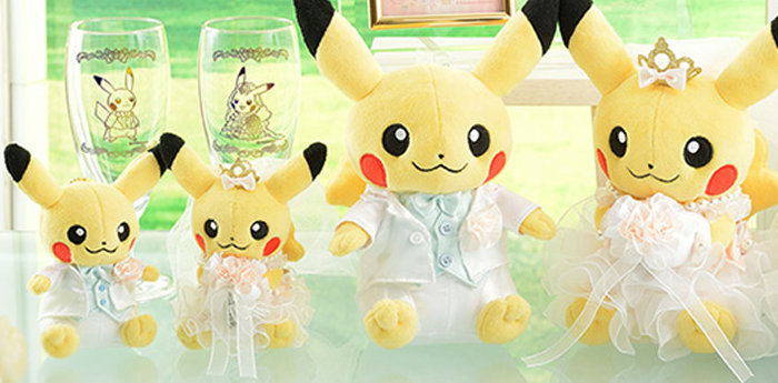 ウェディングドレス姿のピカチュウ登場。K18やPt950のエンゲージリング