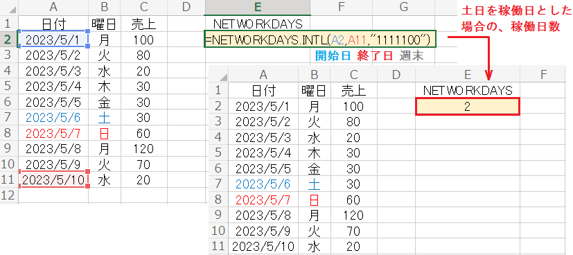 Excelで土日祝日を判定・抽出する方法