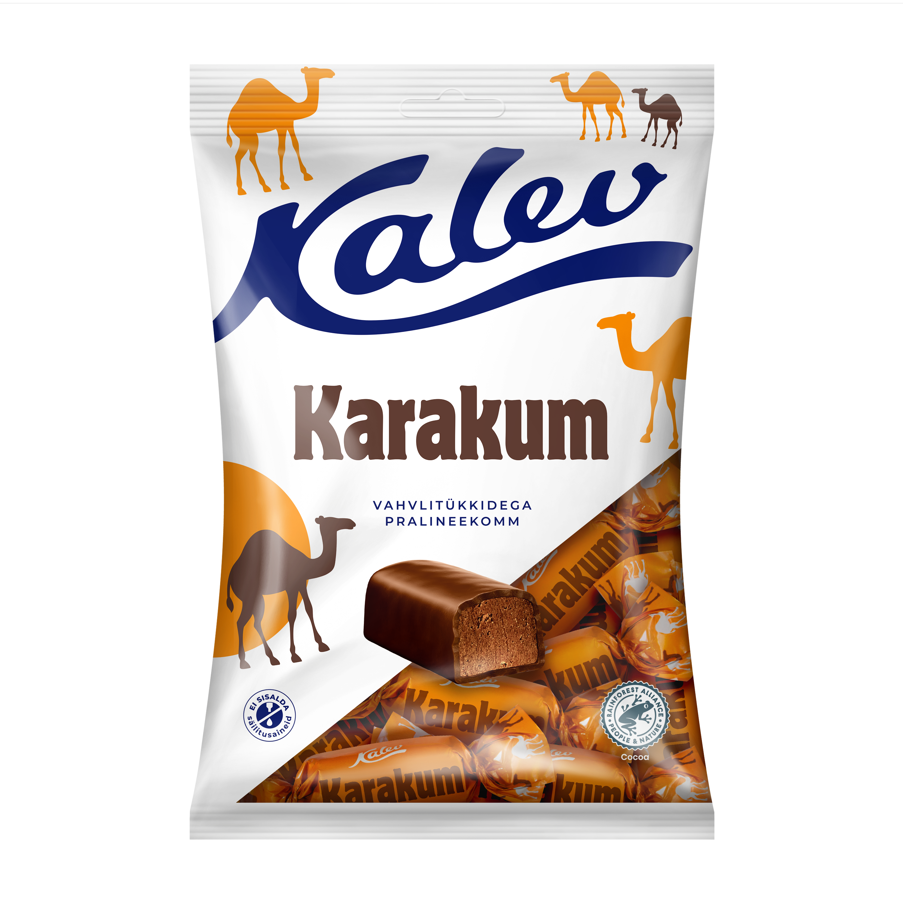 Kalev Karakum praline candy with wafer pieces 175g - Orkla pood