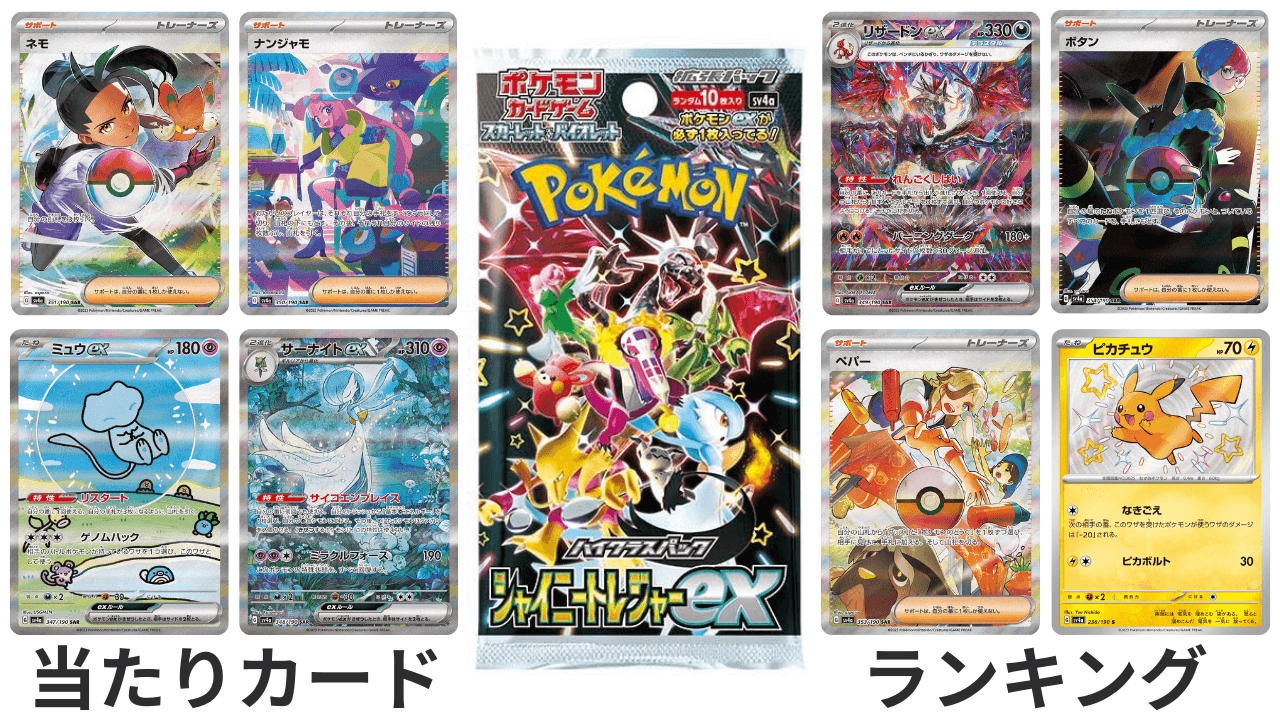 ポケカ】シャイニートレジャーexの当たりランキング