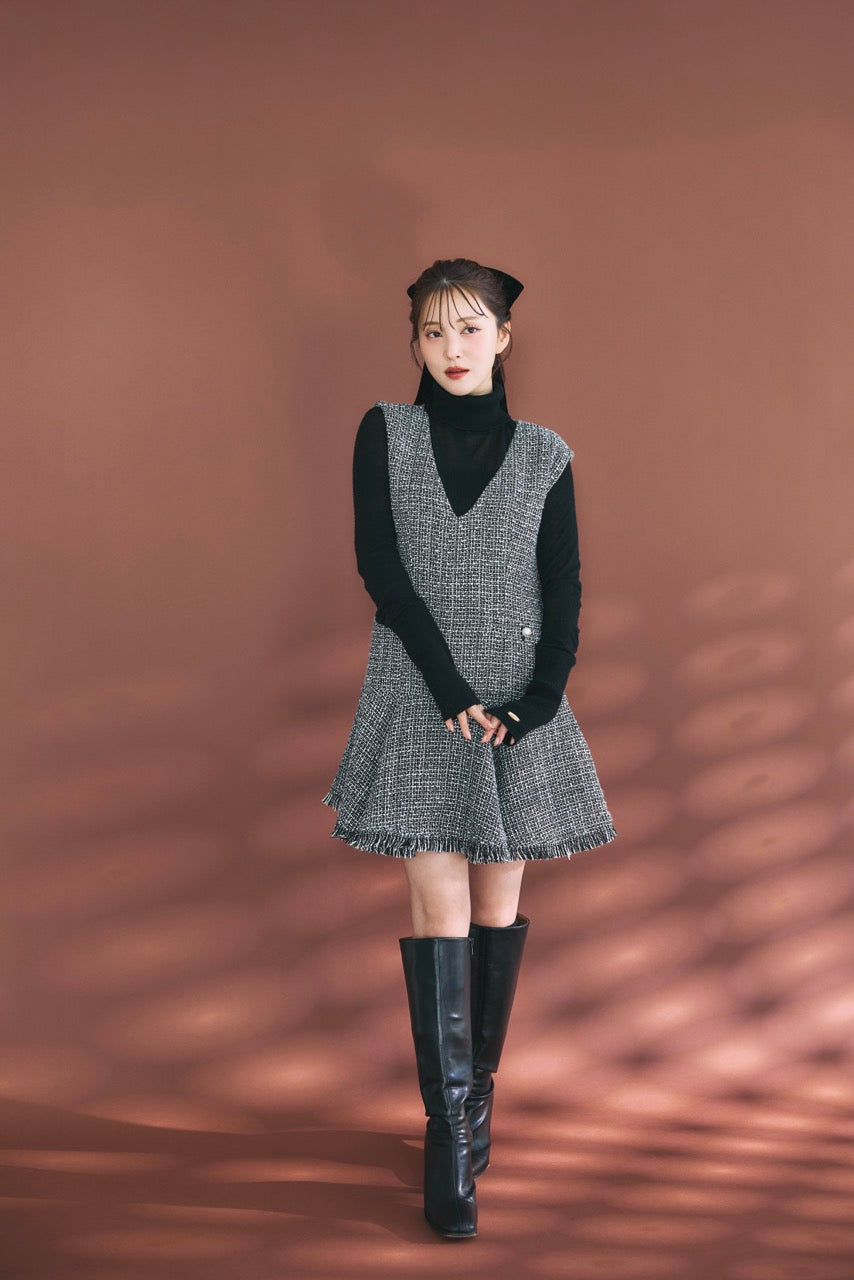 クラシカルツイードフレアミニワンピース – poláura OFFICIAL ONLINE STORE