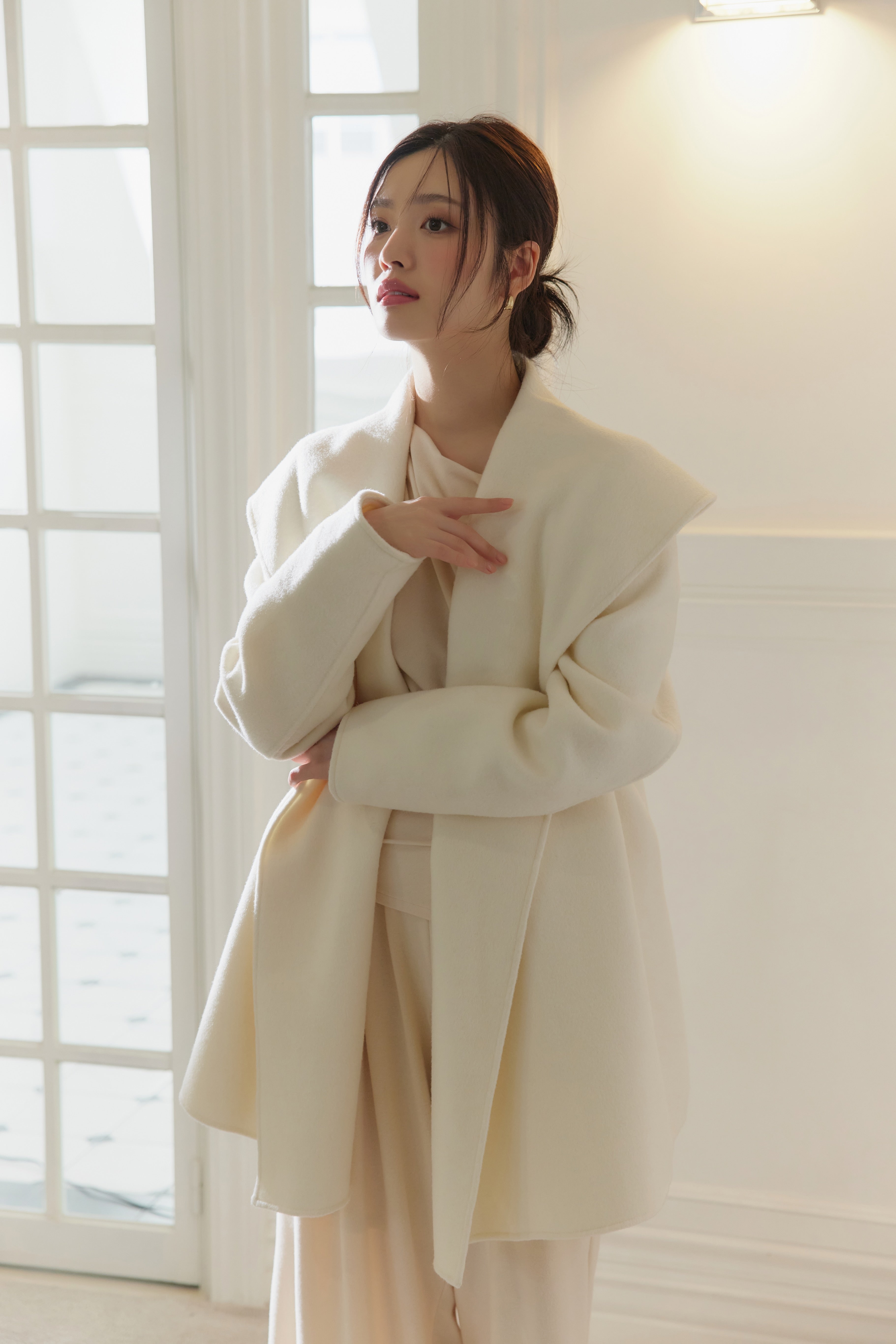 ショールカラーウールミドルコート – poláura OFFICIAL ONLINE STORE