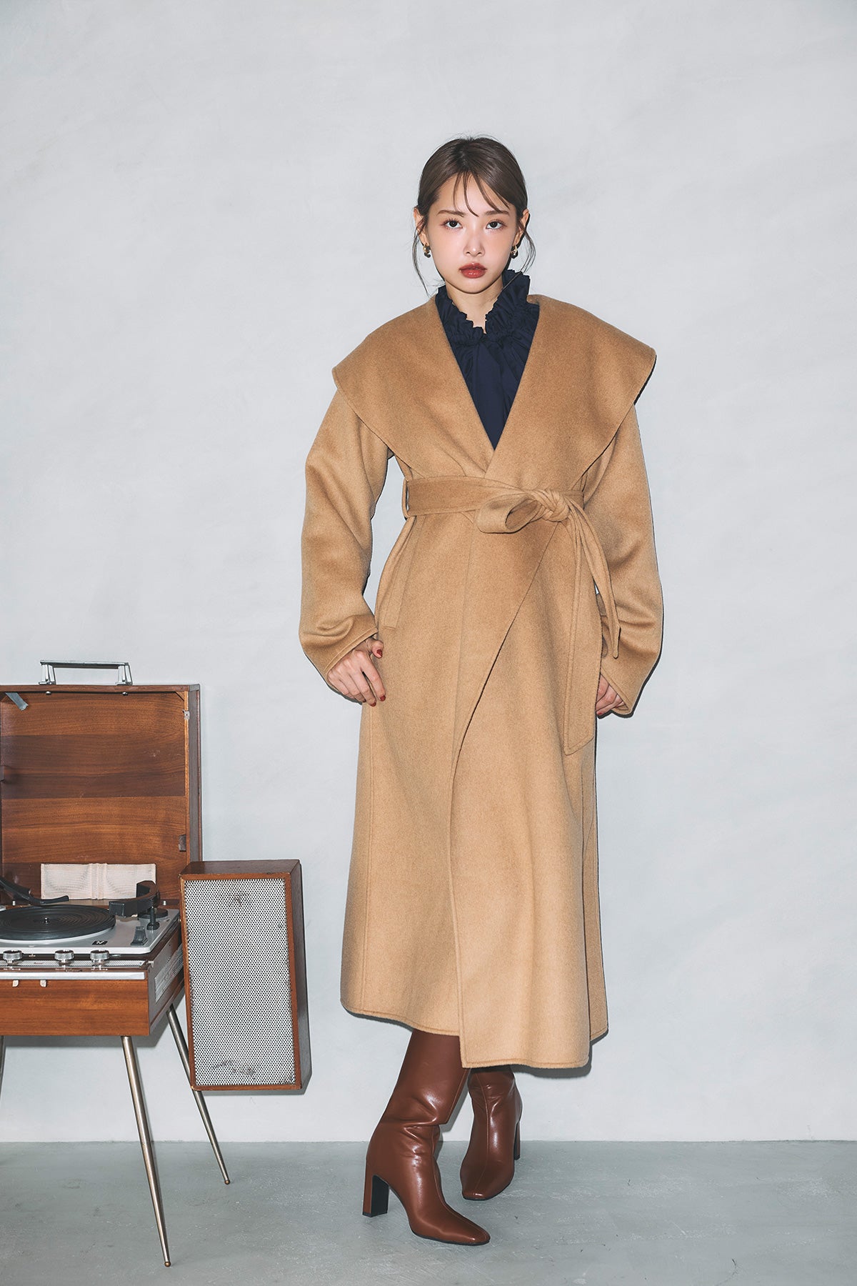 ショールカラーウールロングコート – poláura OFFICIAL ONLINE STORE