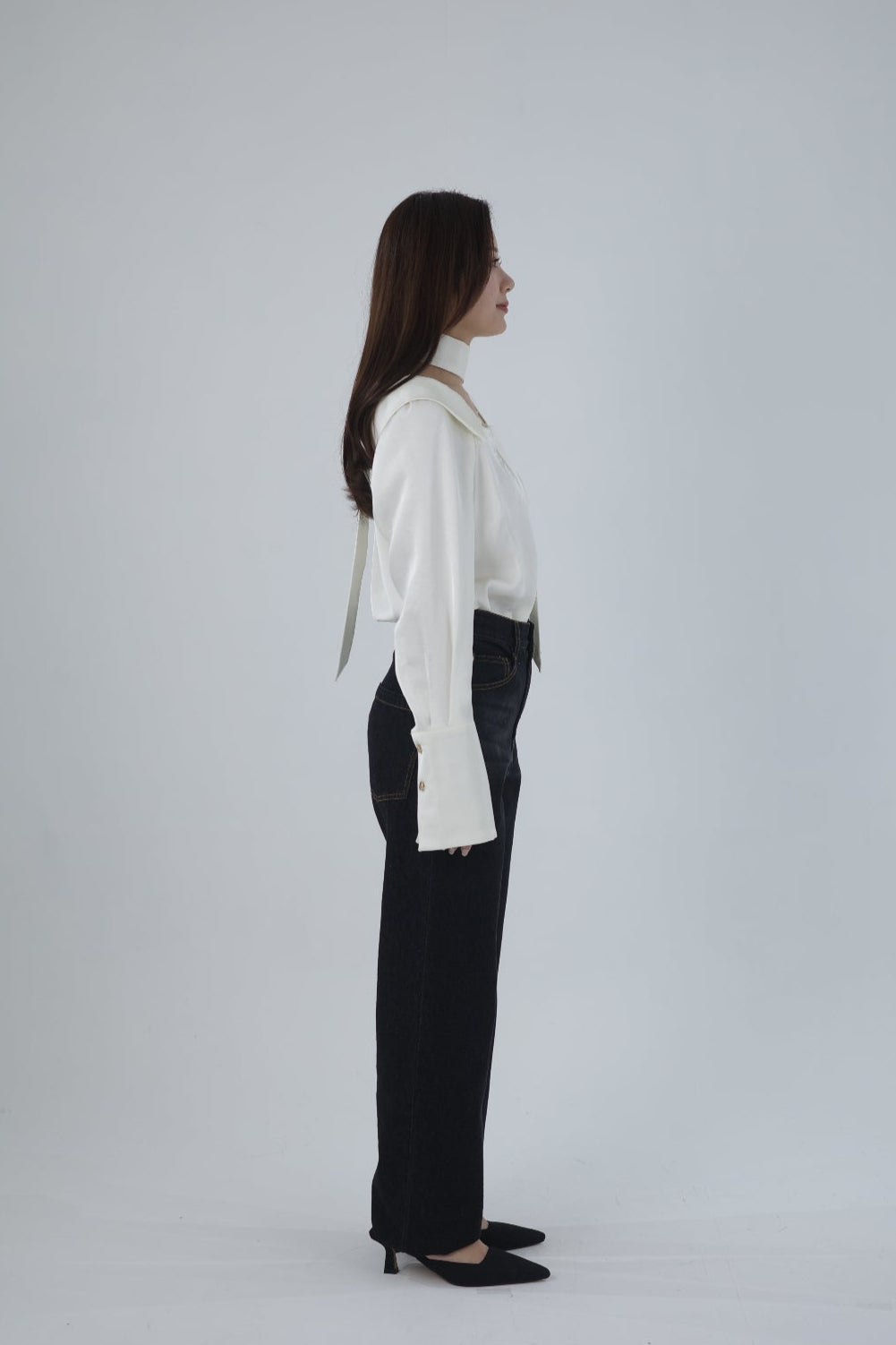 ボウタイmany wayオフショルサテンブラウス – poláura OFFICIAL ONLINE