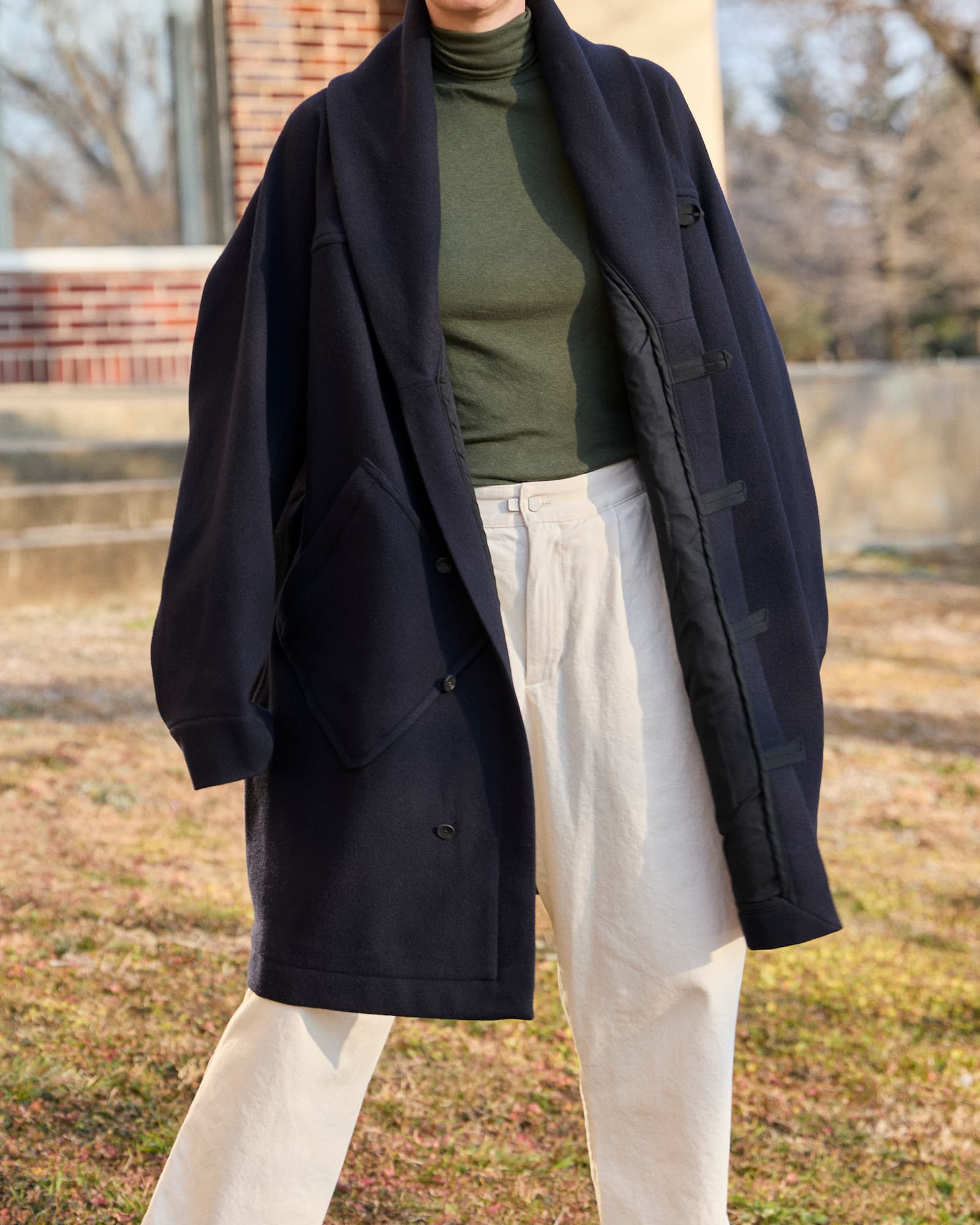 Collar Coat Solid Wool – POSTALCO