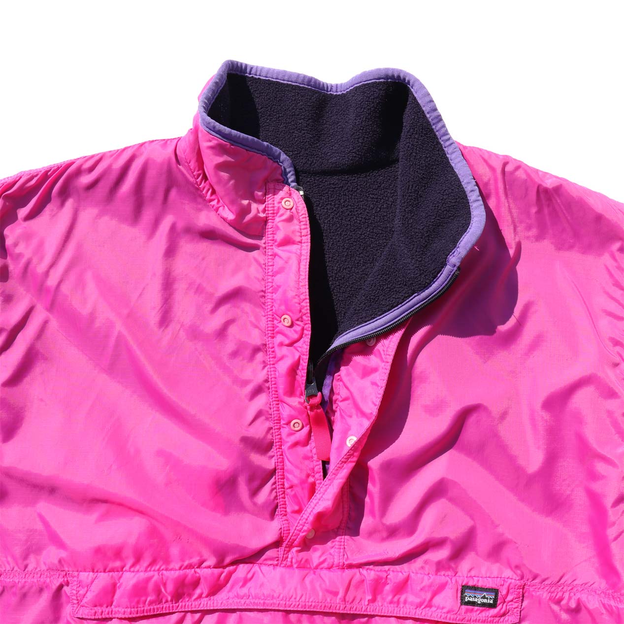 POST JUNK / 80's PATAGONIA USA製 ピンク×ネイビー グリセードプル