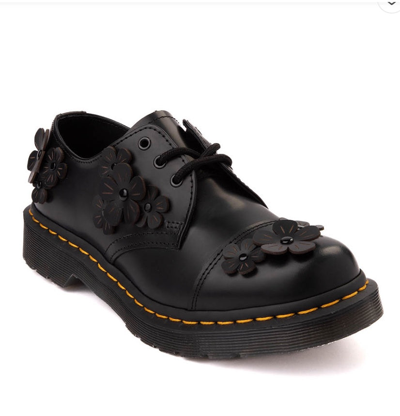 1461 Flower Black Appliqué Casual Oxford Shoe – Posers Hollywood