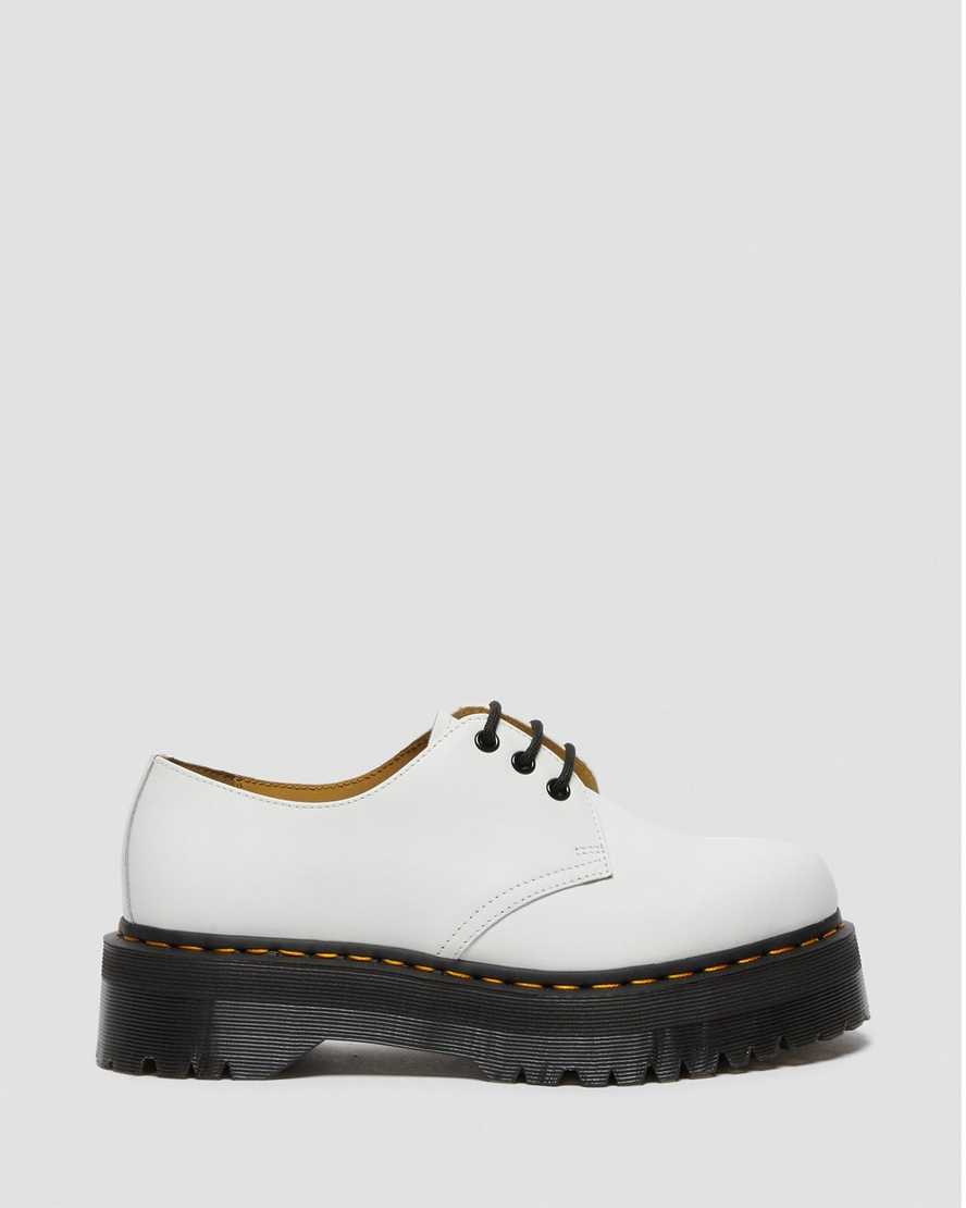 1461 White Quad Leather Platform Oxford – Posers Hollywood