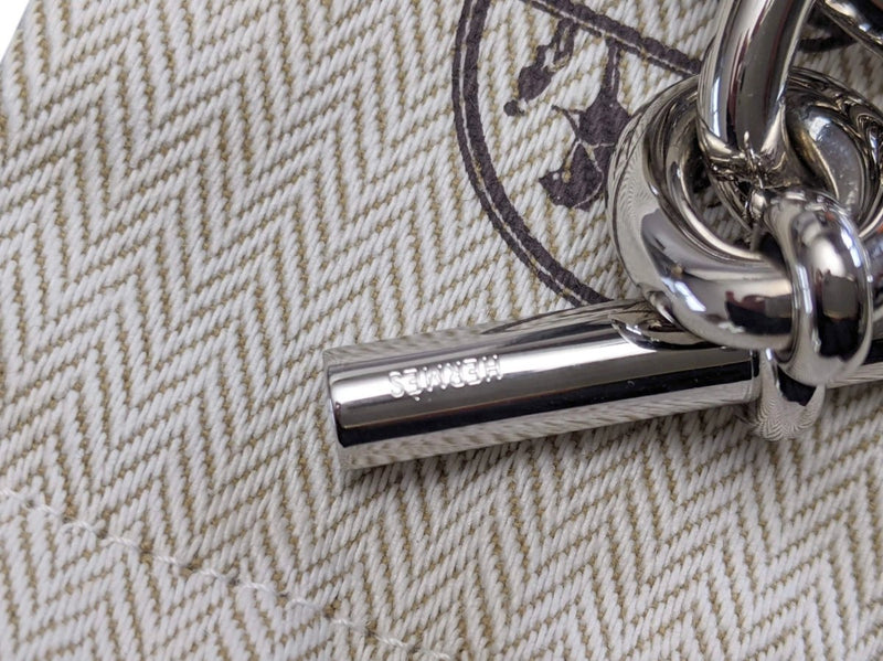 Hermes Huge Shiny Palladium Plated Chaine d'Ancre Bag Charm Key