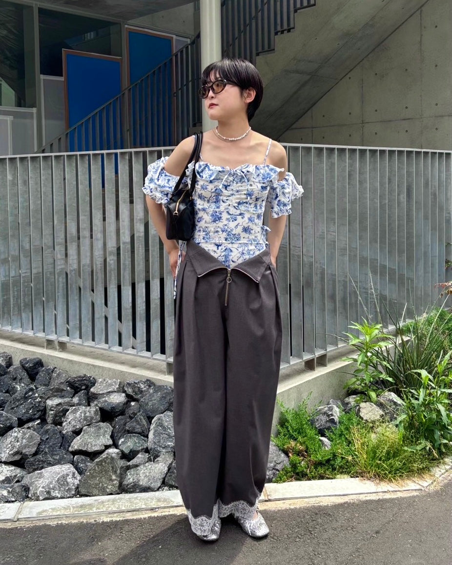 Toile de Jouy swim leotard