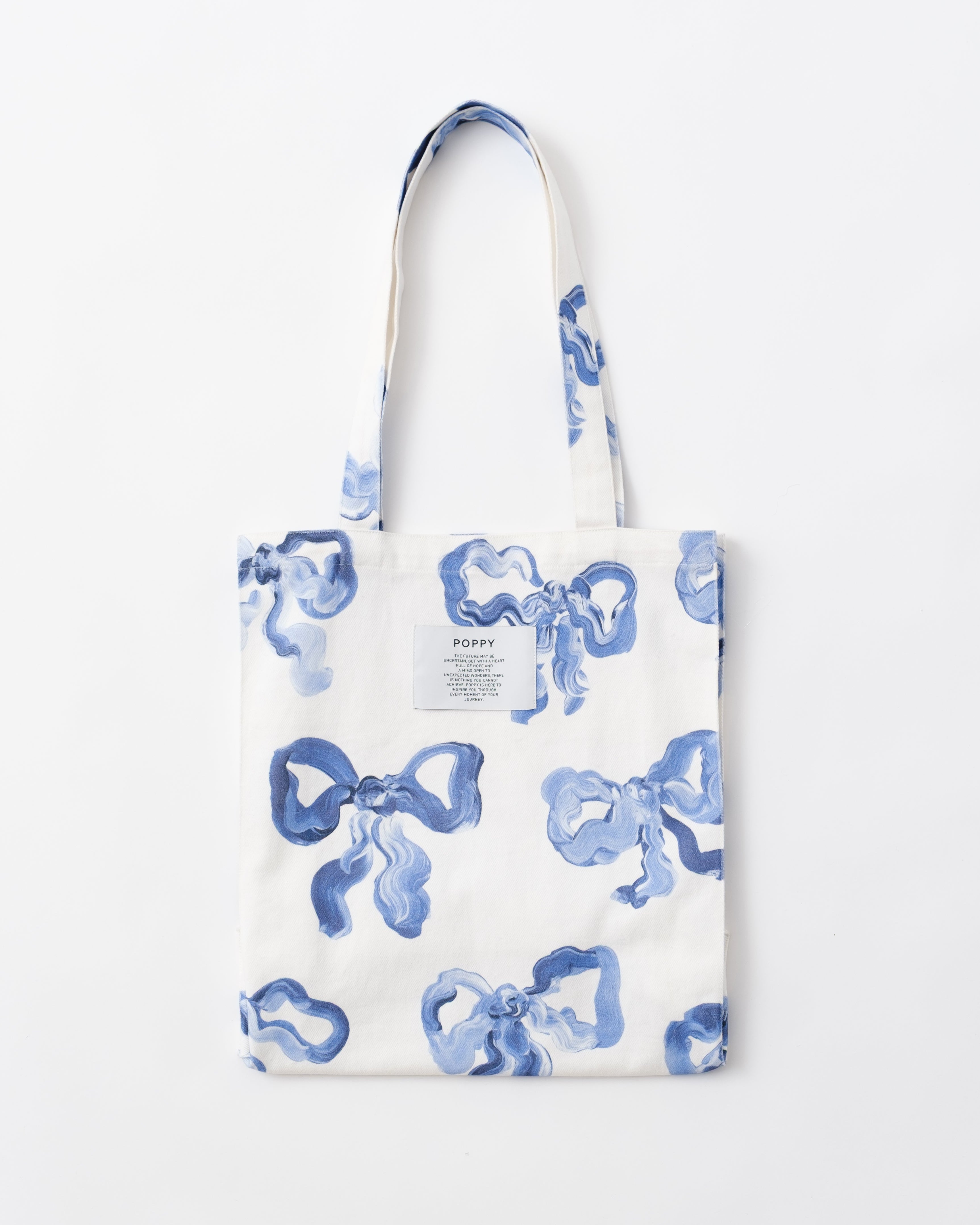 Blue ribbon tote bag