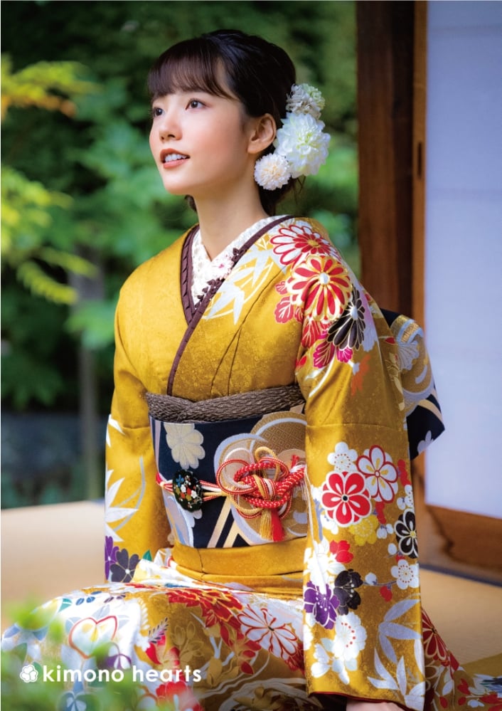 伝統古典】KH-343｜金彩、金駒刺繍を施した伝統古典振袖｜kimono