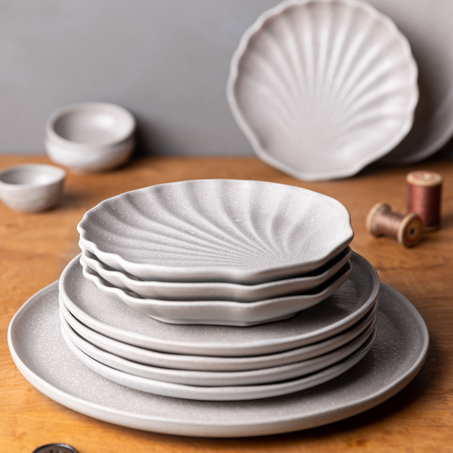 Conjunto com 6 Pratos Multiuso Linho Ø18,6cm - por Rita Lobo