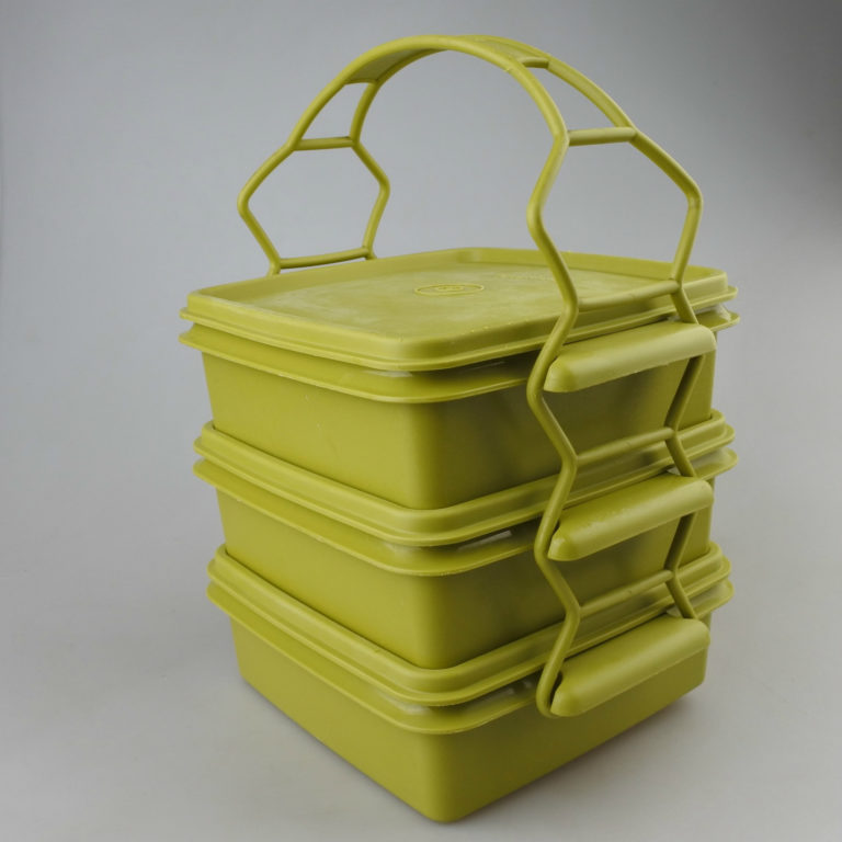 ビンテージ】日本製Tupperware（タッパーウェア） カルテット アボカド