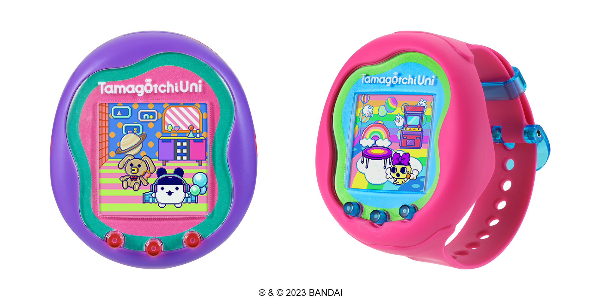 The Tamagotchi Uni device features the 'metaverse of the