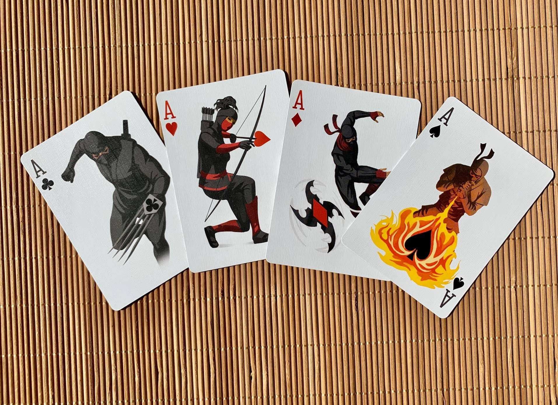 Ninja Bicycle Playing Cards
