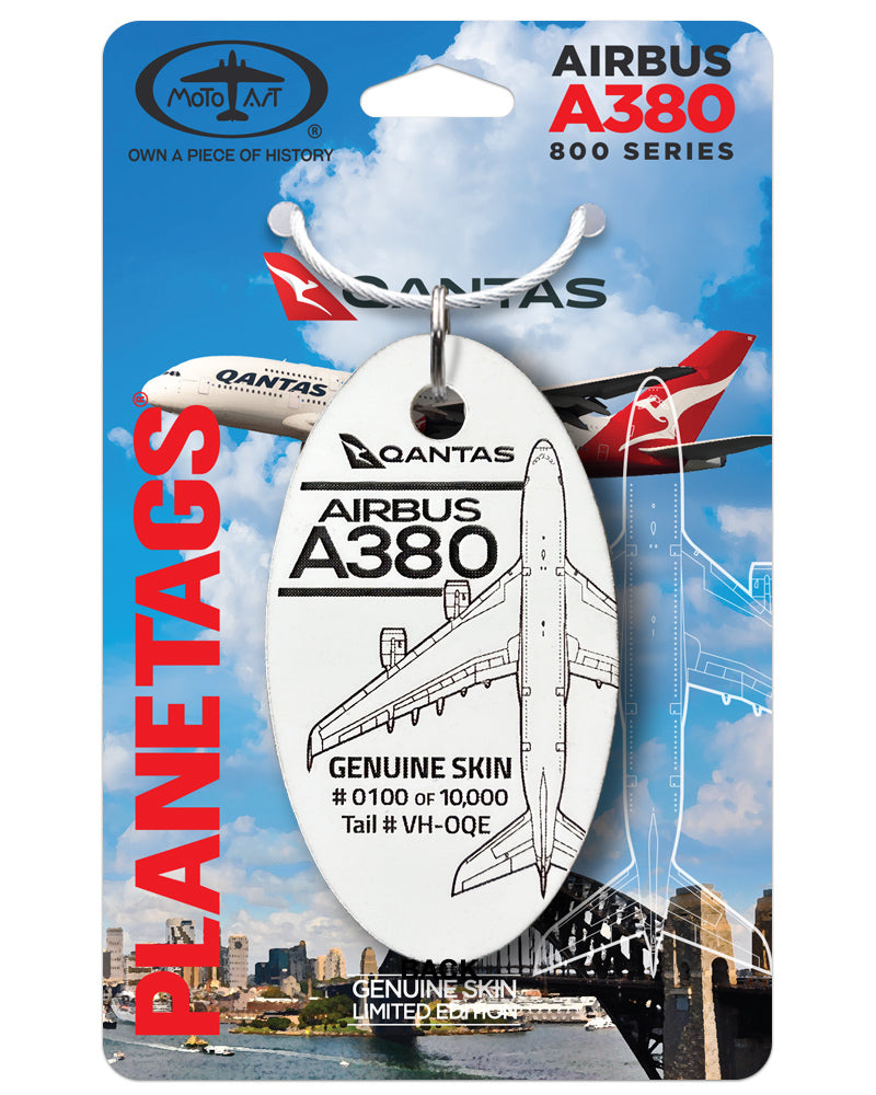 Qantas® A380 VH-OQE PlaneTags – MotoArt PlaneTags