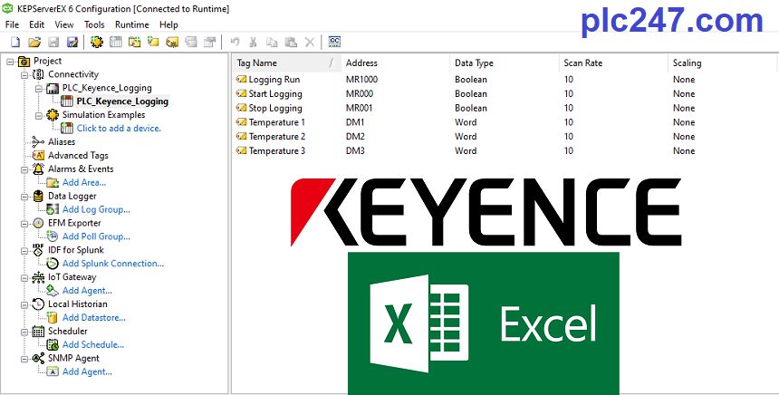 Tutorial] PLC Keyence Excel Export Data - plc247.com